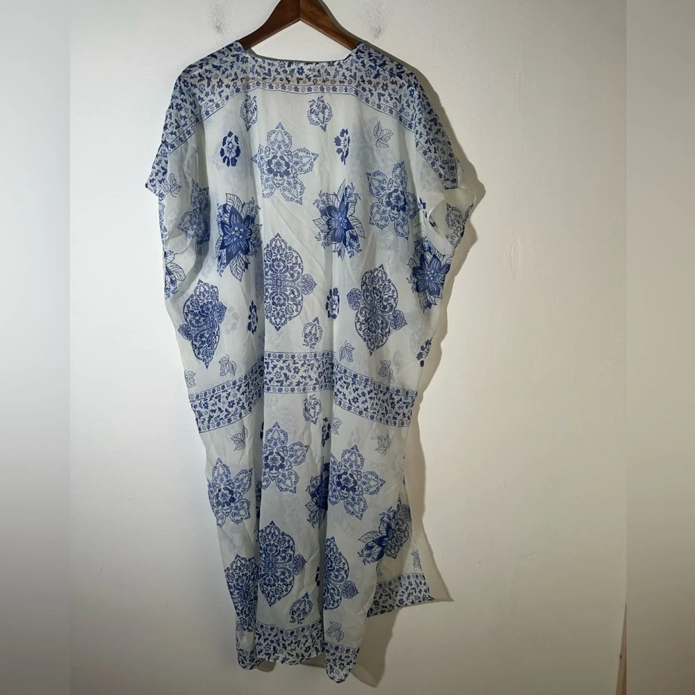 MUDD China Blue Sheer Kimono - Picture 3 of 3
